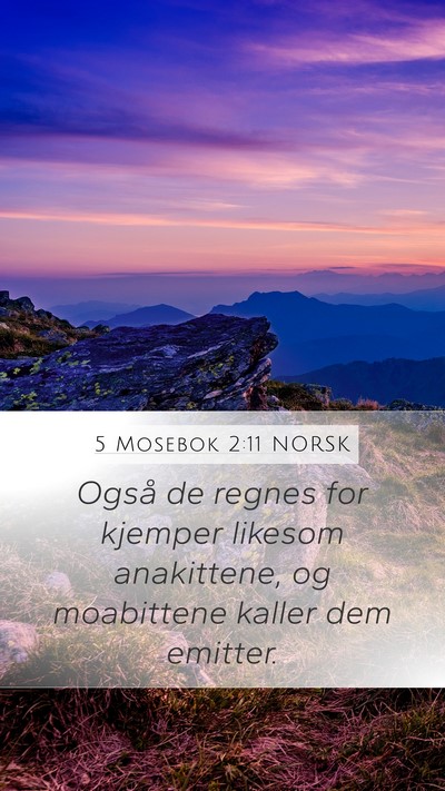 5 Mosebok 2:11 NORSK Bible Verse Image