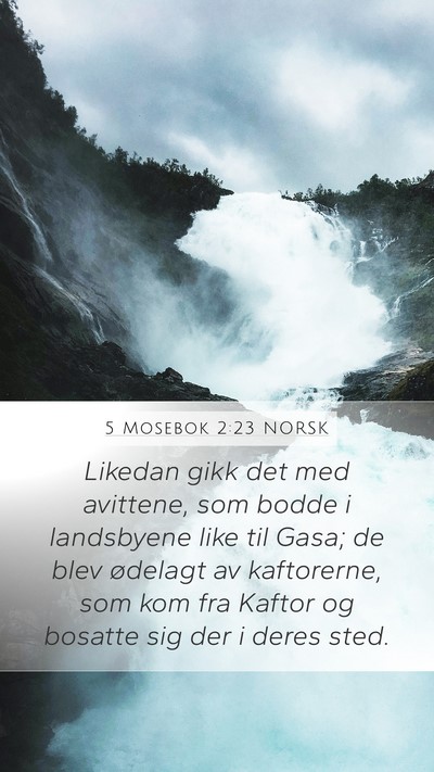 5 Mosebok 2:23 NORSK Bible Verse Image