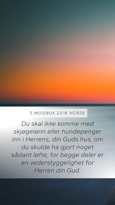 5 Mosebok 23:18 NORSK Bible Verse Image