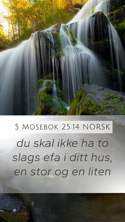 5 Mosebok 25:14 NORSK Mobile Phone Wallpaper - du skal ikke ha to slags efa i ditt hus, en stor - Mobile Bible Verse Wallpaper