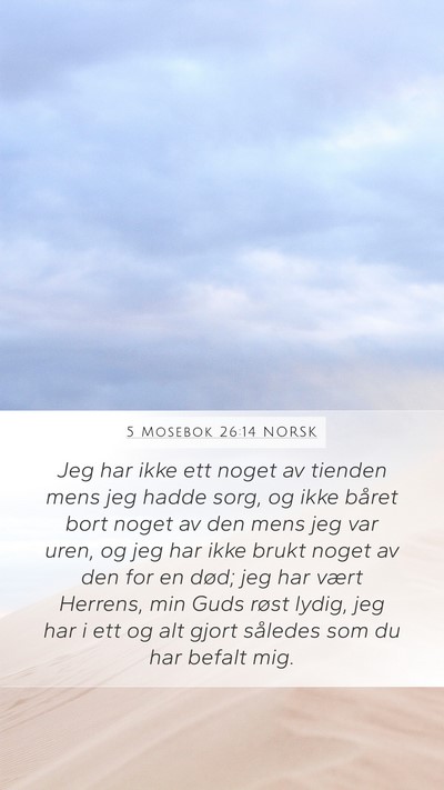 5 Mosebok 26:14 NORSK Bible Verse Image