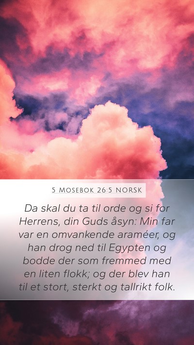 5 Mosebok 26:5 NORSK Bible Verse Image