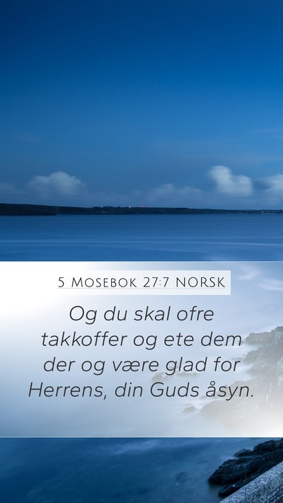 5 Mosebok 27:7 NORSK Bible Verse Image