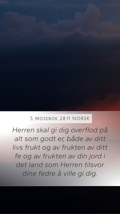 5 Mosebok 28:11 NORSK Bible Verse Image