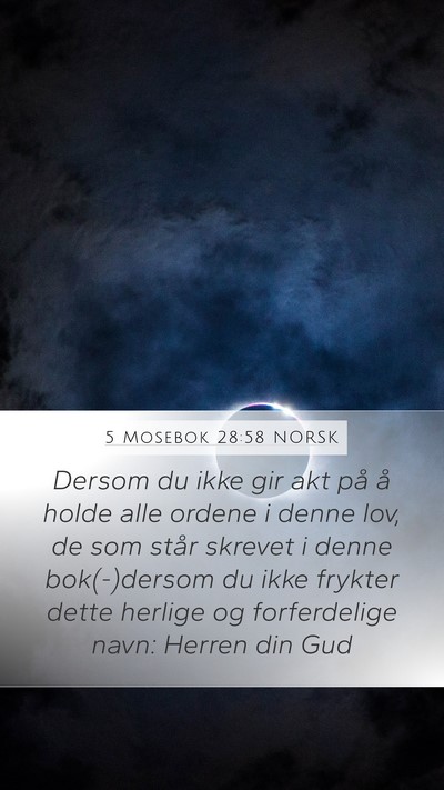 5 Mosebok 28:58 NORSK Bible Verse Image