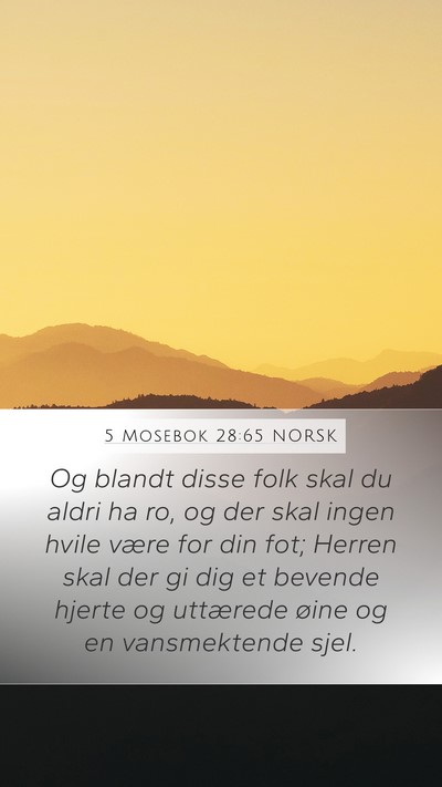 5 Mosebok 28:65 NORSK Bible Verse Image