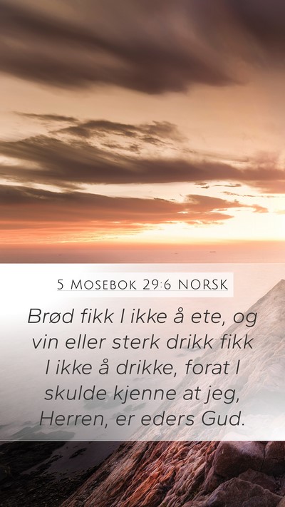5 Mosebok 29:6 NORSK Bible Verse Image