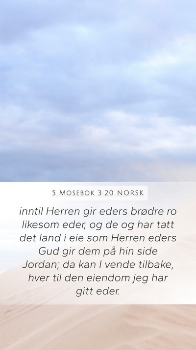 5 Mosebok 3:20 NORSK Bible Verse Image