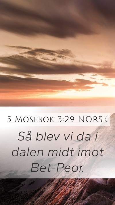 5 Mosebok 3:29 NORSK Bible Verse Image
