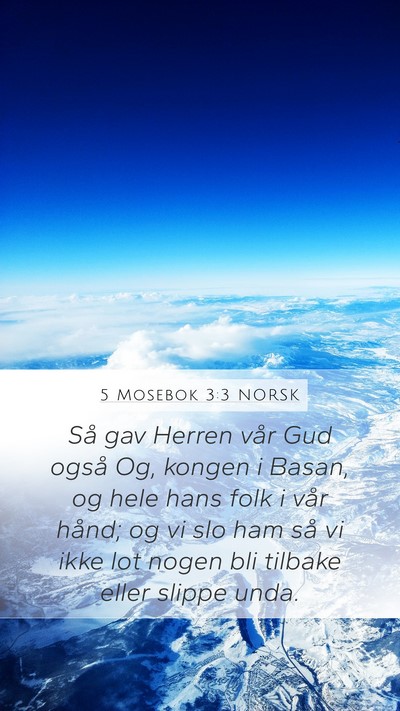 5 Mosebok 3:3 NORSK Bible Verse Image