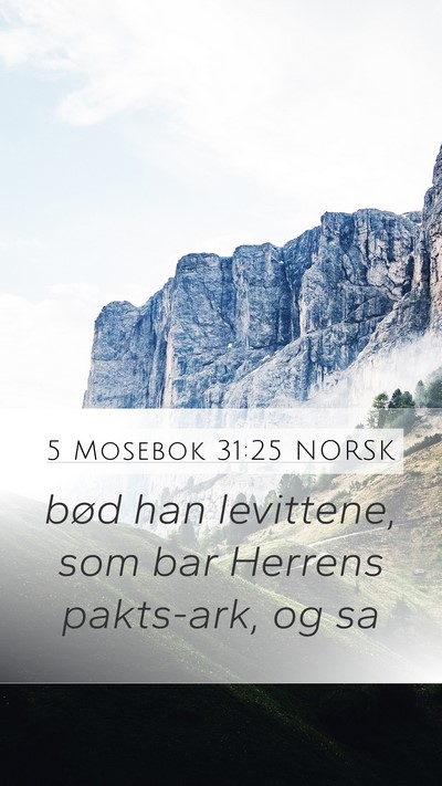 5 Mosebok 31:25 NORSK Bible Verse Image