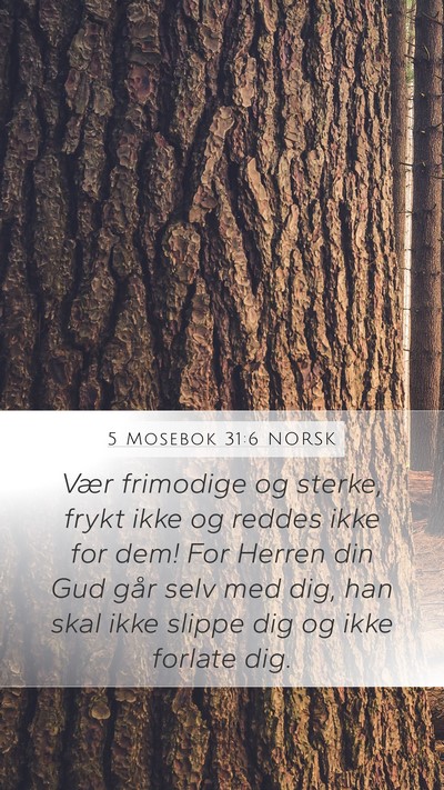 5 Mosebok 31:6 NORSK Bible Verse Image