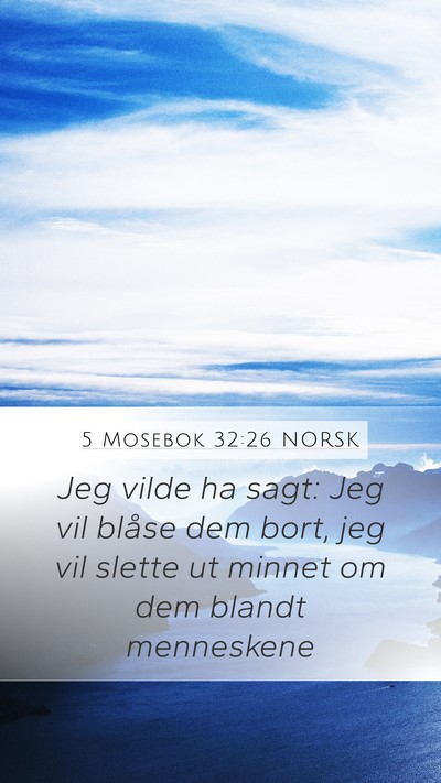 5 Mosebok 32:26 NORSK Bible Verse Image