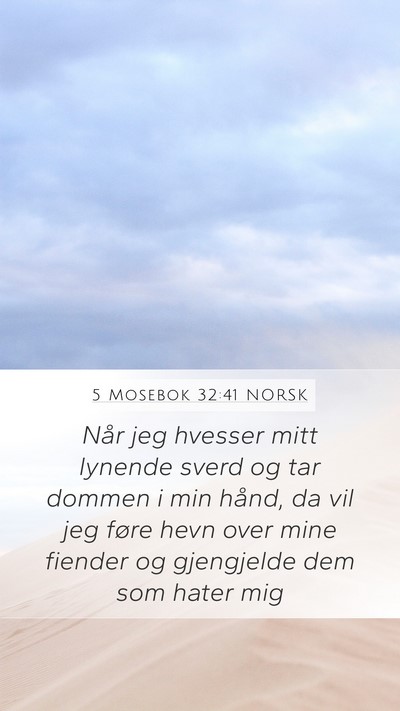 5 Mosebok 32:41 NORSK Bible Verse Image