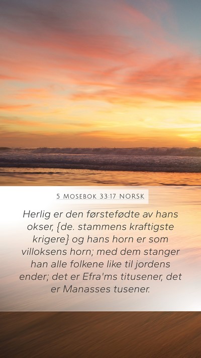 5 Mosebok 33:17 NORSK Bible Verse Image
