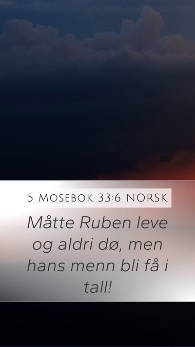 5 Mosebok 33:6 NORSK Bible Verse Image