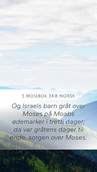 5 Mosebok 34:8 NORSK Bible Verse Image