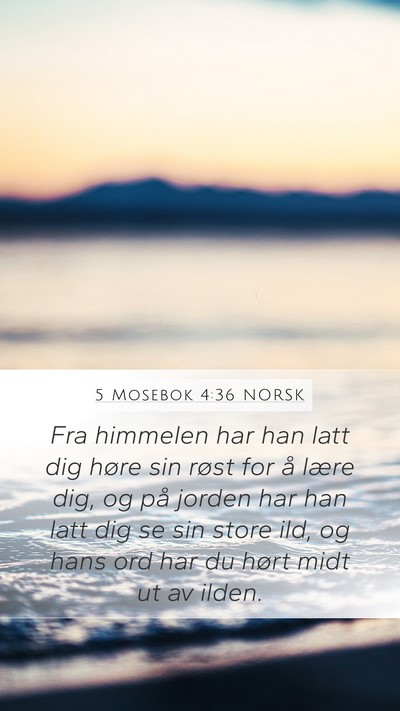5 Mosebok 4:36 NORSK Bible Verse Image