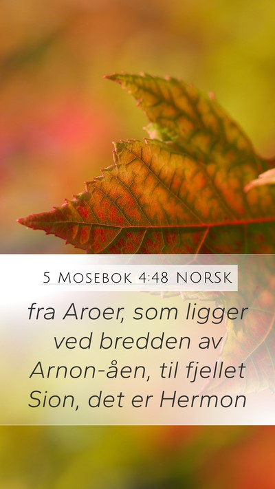 5 Mosebok 4:48 NORSK Bible Verse Image