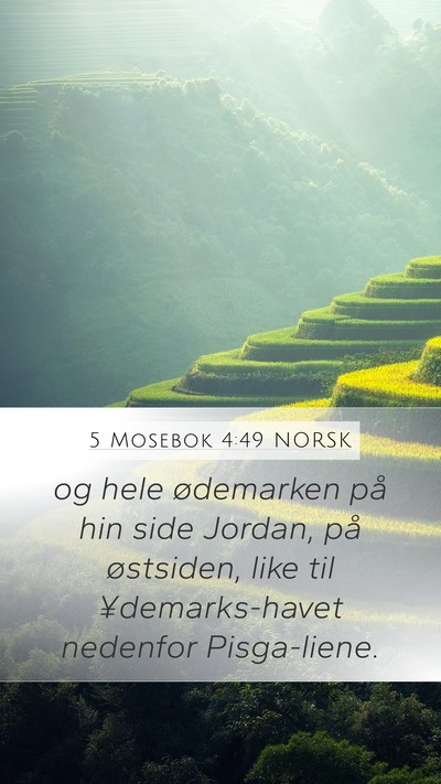 5 Mosebok 4:49 NORSK Bible Verse Image