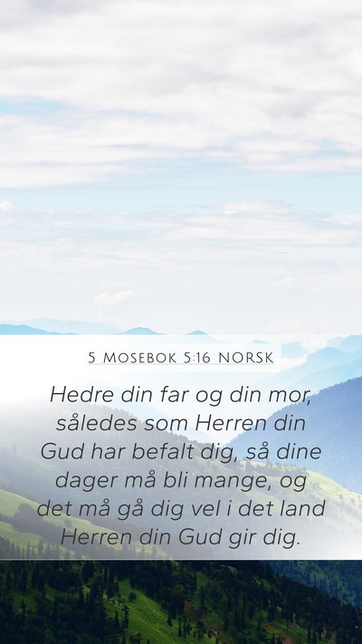5 Mosebok 5:16 NORSK Bible Verse Image