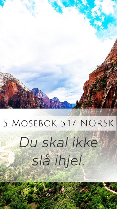 5 Mosebok 5:17 NORSK Bible Verse Image