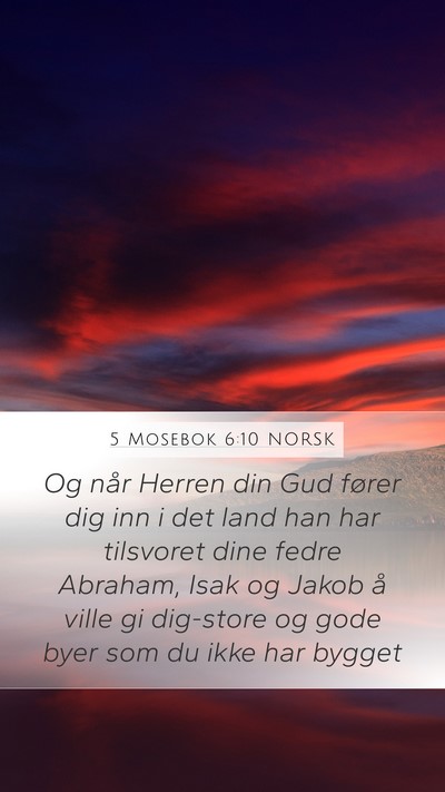5 Mosebok 6:10 NORSK Bible Verse Image