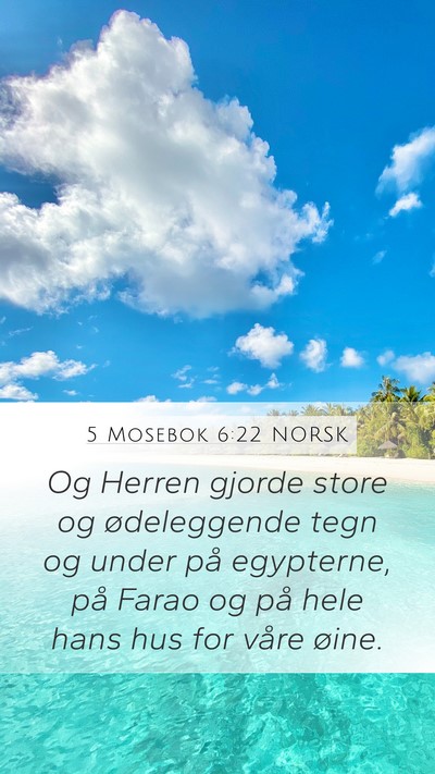 5 Mosebok 6:22 NORSK Bible Verse Image