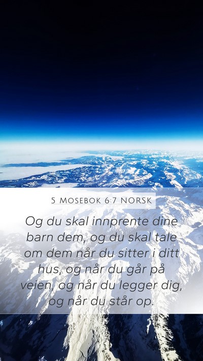 5 Mosebok 6:7 NORSK Bible Verse Image