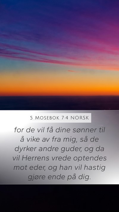 5 Mosebok 7:4 NORSK Bible Verse Image