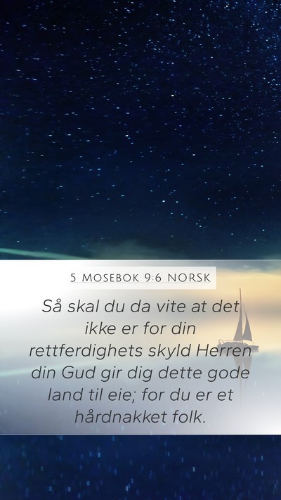 5 Mosebok 9:6 NORSK Bible Verse Image