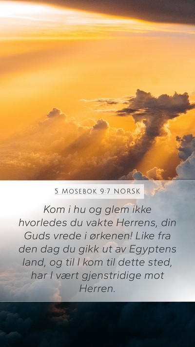 5 Mosebok 9:7 NORSK Bible Verse Image