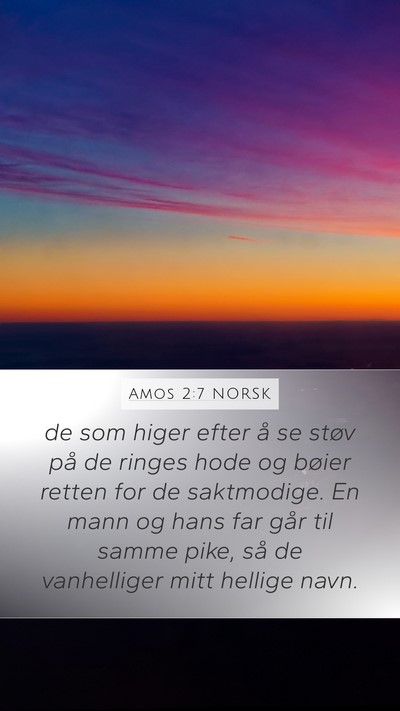 Amos 2:7 NORSK Bible Verse Image