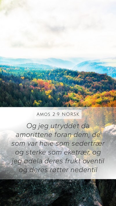 Amos 2:9 NORSK Bible Verse Image