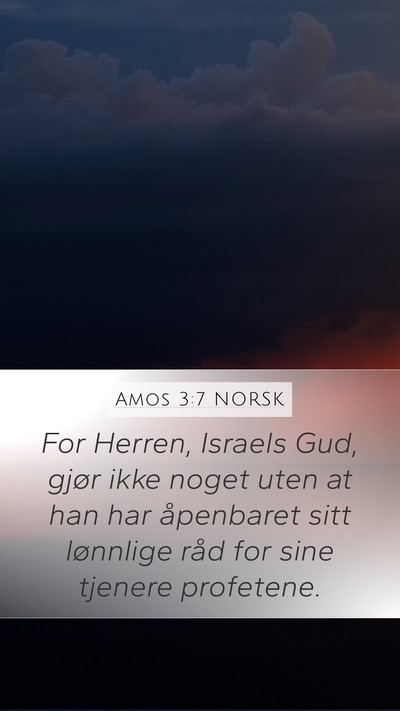 Amos 3:7 NORSK Bible Verse Image