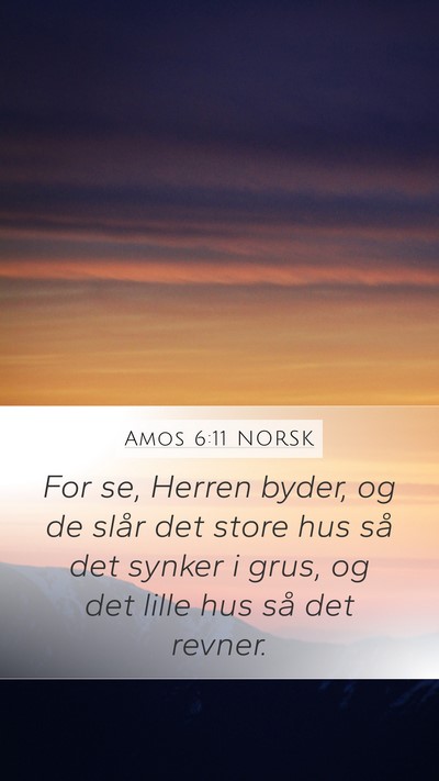 Amos 6:11 NORSK Bible Verse Image