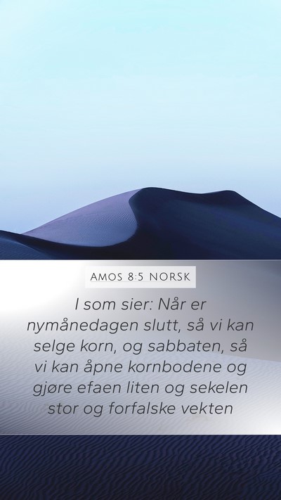 Amos 8:5 NORSK Bible Verse Image
