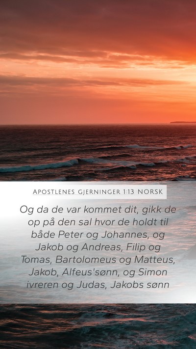Apostlenes gjerninger 1:13 NORSK Bible Verse Image