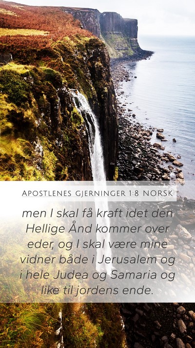 Apostlenes gjerninger 1:8 NORSK Bible Verse Image