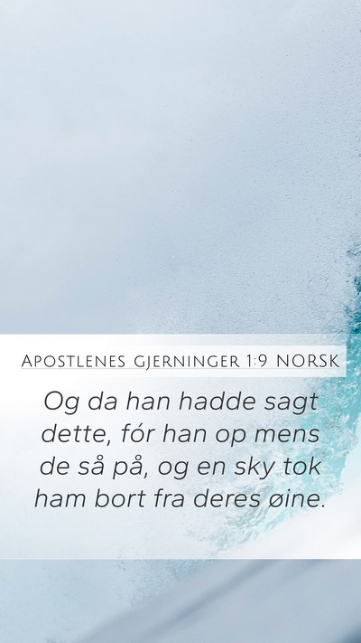 Apostlenes gjerninger 1:9 NORSK Bible Verse Image