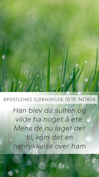 Apostlenes gjerninger 10:10 NORSK Bible Verse Image