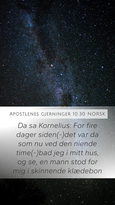 Apostlenes gjerninger 10:30 NORSK Bible Verse Image