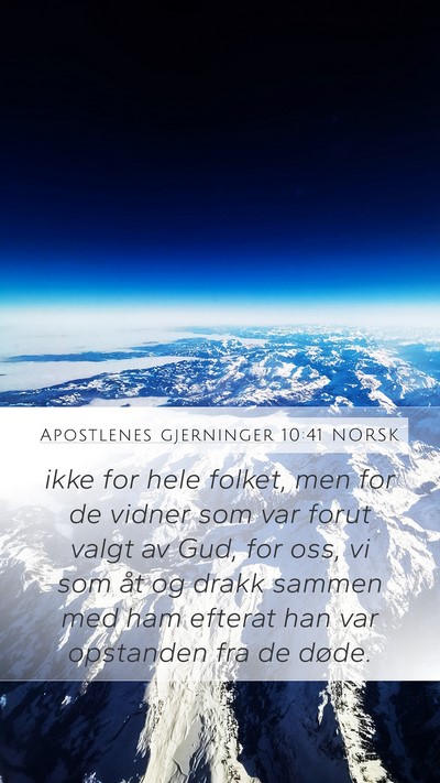 Apostlenes gjerninger 10:41 NORSK Bible Verse Image