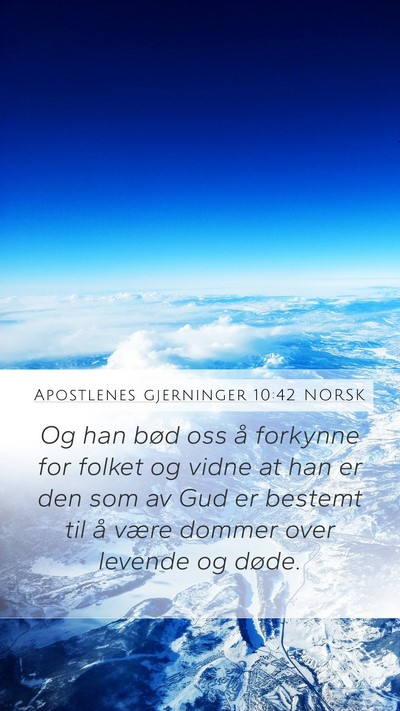 Apostlenes gjerninger 10:42 NORSK Bible Verse Image