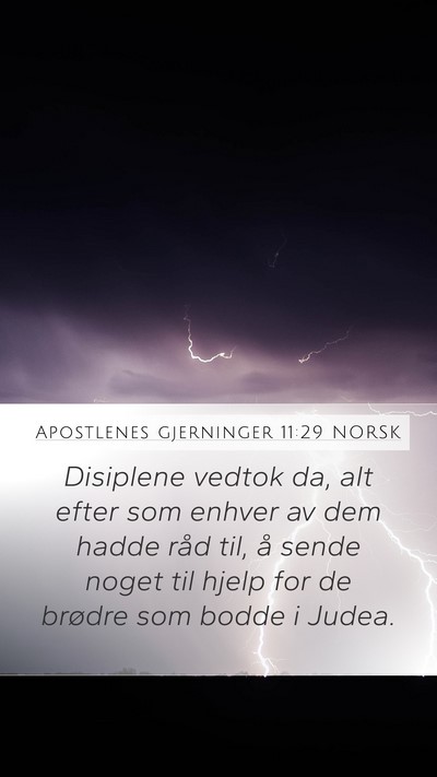Apostlenes gjerninger 11:29 NORSK Bible Verse Image