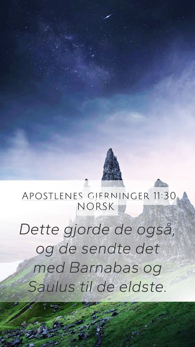 Apostlenes gjerninger 11:30 NORSK Bible Verse Image