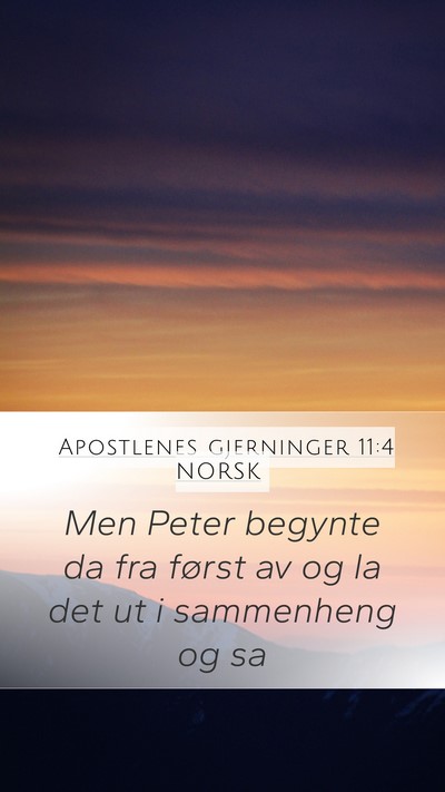 Apostlenes gjerninger 11:4 NORSK Bible Verse Image
