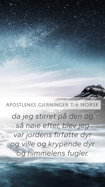 Apostlenes gjerninger 11:6 NORSK Bible Verse Image