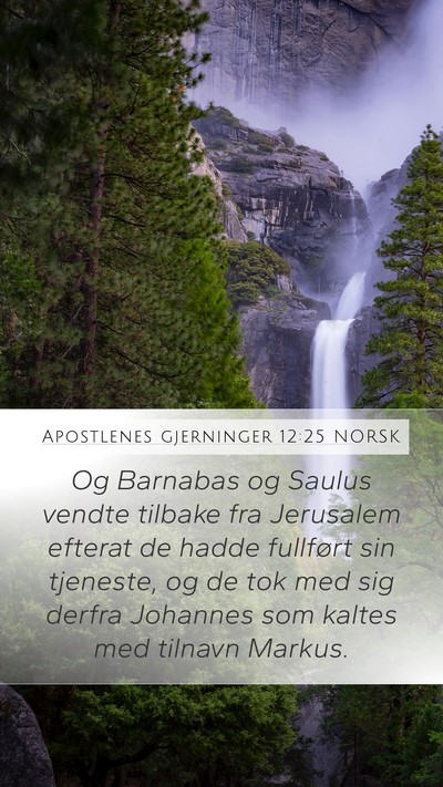 Apostlenes gjerninger 12:25 NORSK Bible Verse Image