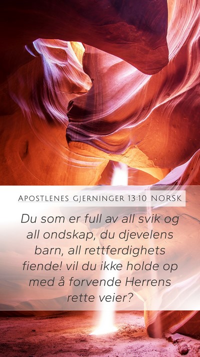 Apostlenes gjerninger 13:10 NORSK Bible Verse Image